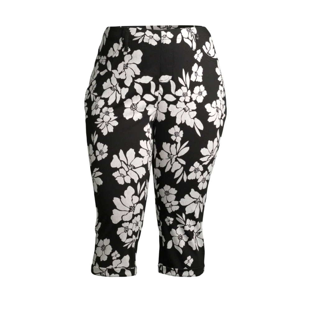 Terra & Sky NWT Women's Plus Size Pull On Elastic Waist Capri Jeggings 838 - Picture 5 of 6